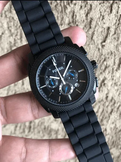 Fossil Rubber Strap black Watch
