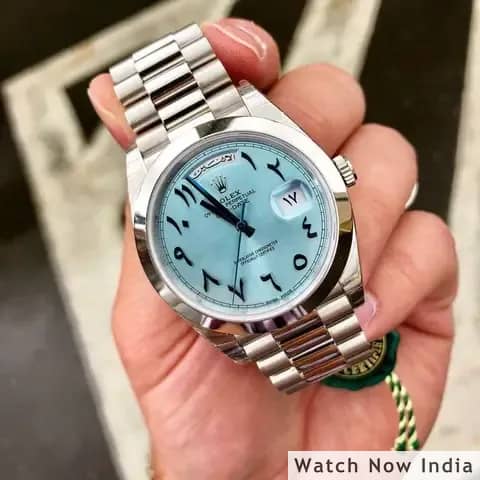 Rolex Day Date Ice Blue Arabic Watch First Copy Price in India