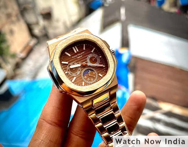 Patek Philippe Nautilus Moon Phases Rose Gold First Copy Price in