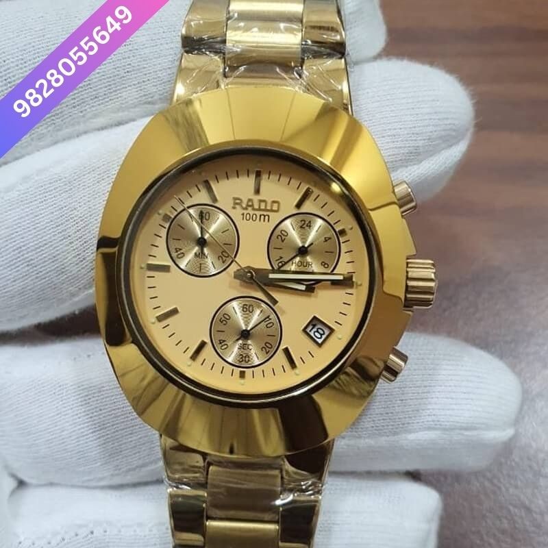 Rado Diastar Chronograph Full Gold Watch