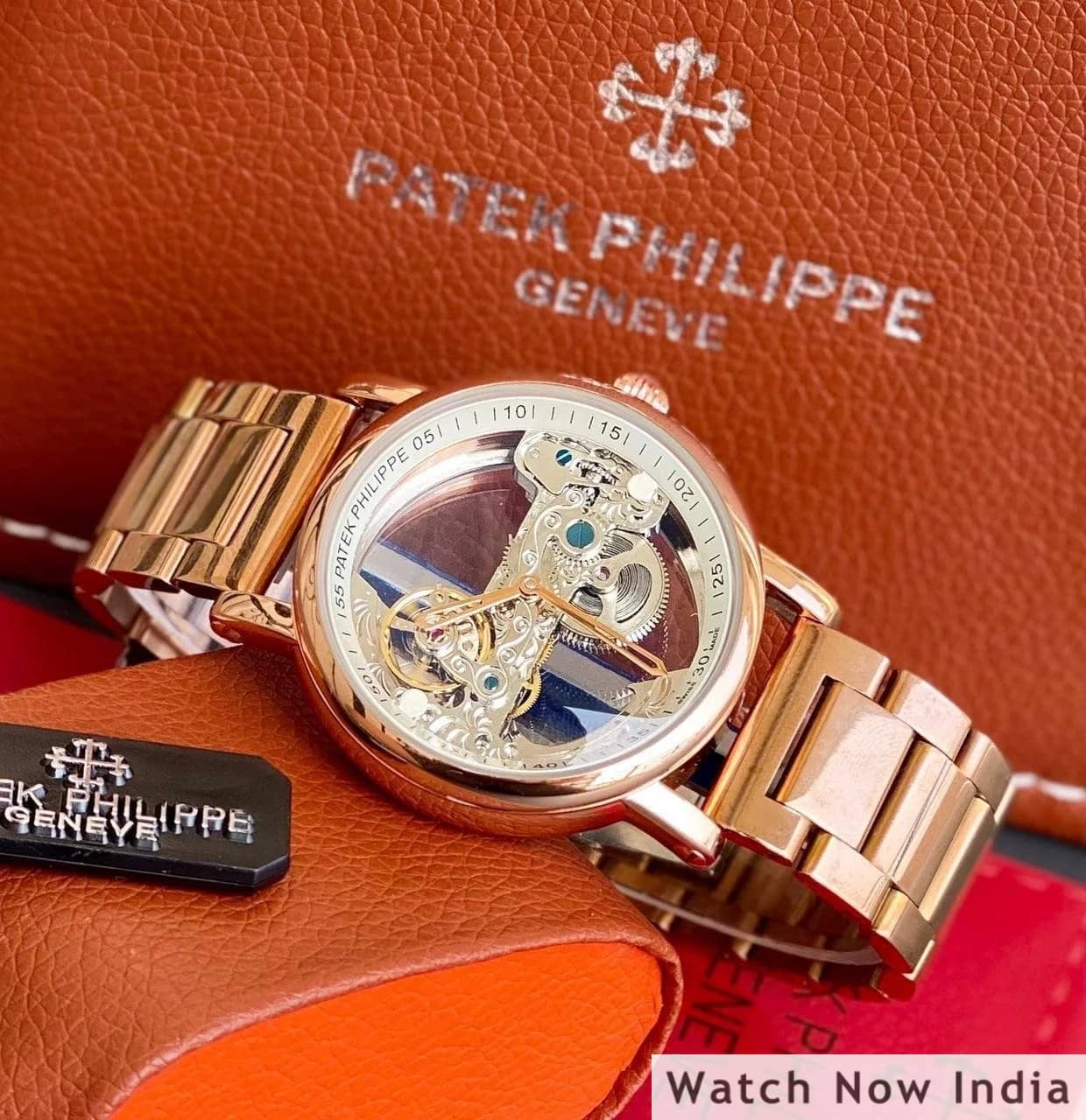 Patek Philippe Bridge Rose Gold Bracelet Swiss Automatic Watch