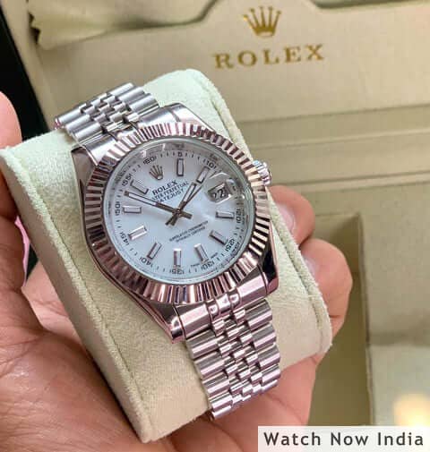 Rolex Datejust Silver white Automatic Watch First Copy Price in