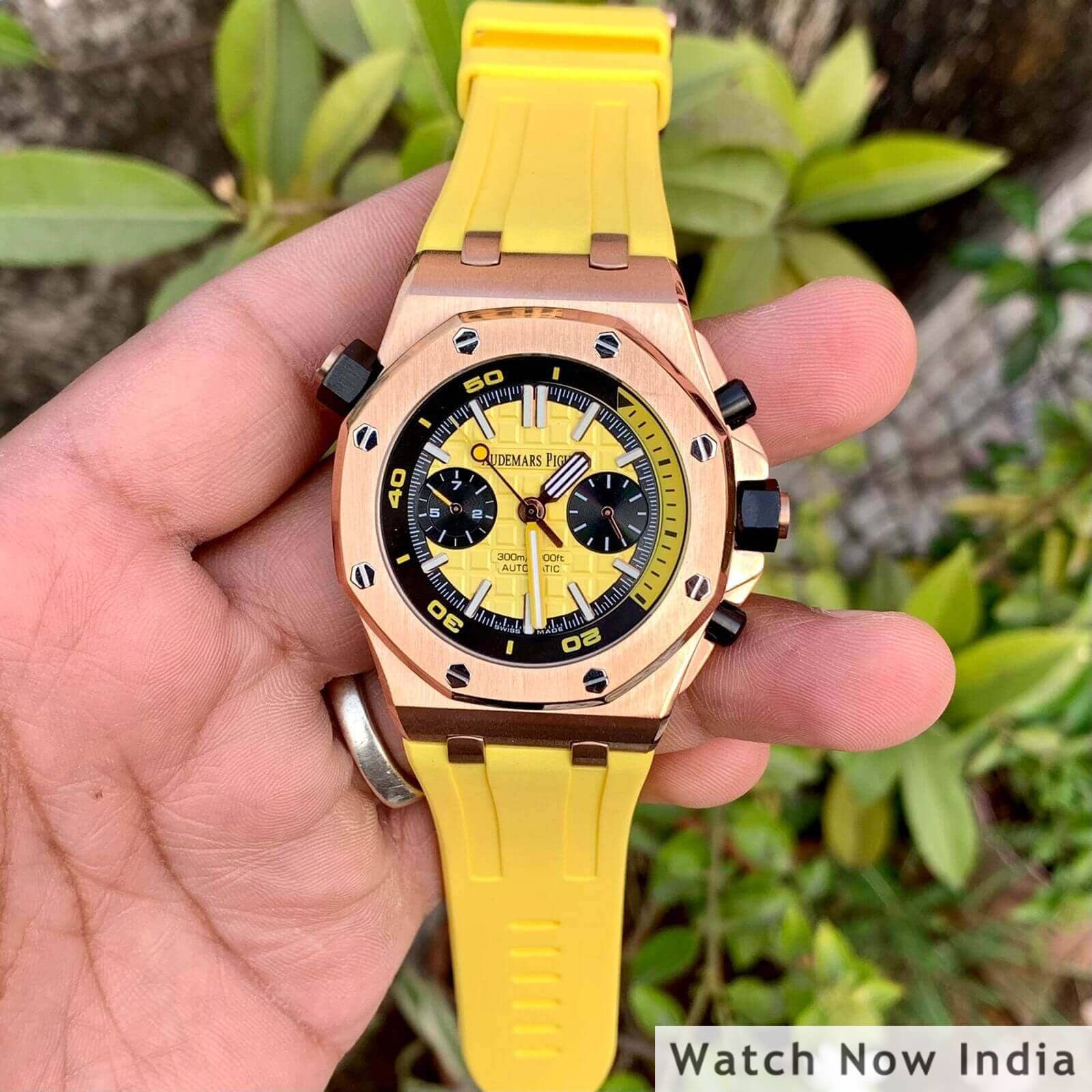 Yellow strap watch hot sale