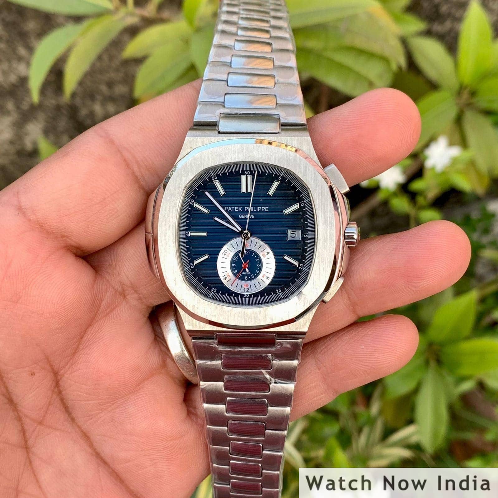 Patek Philippe Nautilus Moon Face Blue Dial First Copy Price in