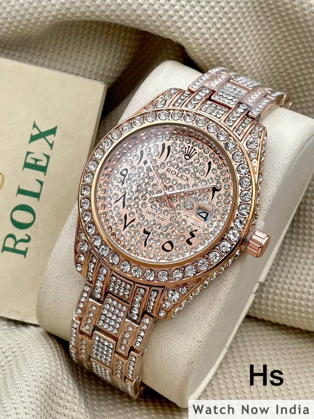 Rolex arabic full diamond watches First Copy Price in India | Watch Now ...